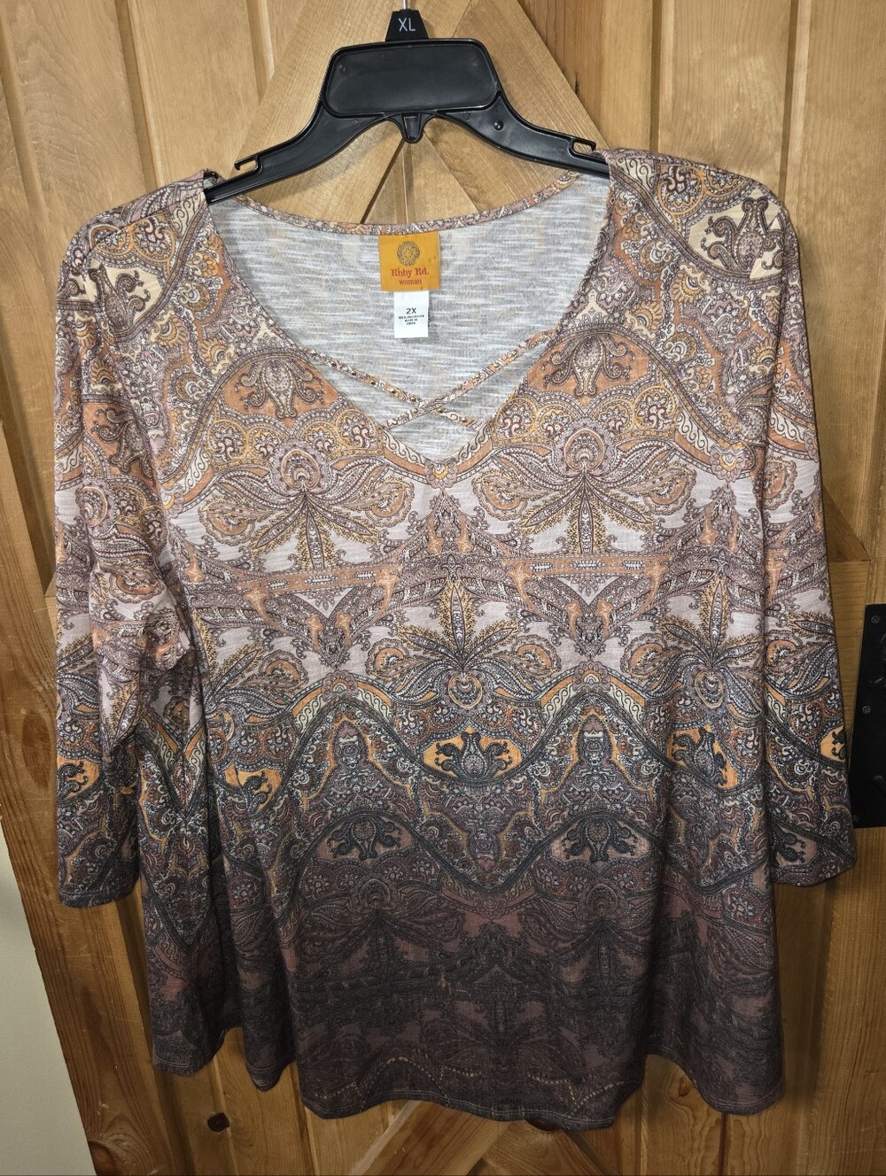 Ruby Rd. Womens V-neck Top..2X